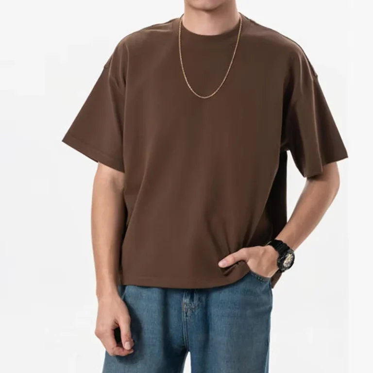 CHINEE-Customized-Mens-Square-T-shirt-270g-Boxy-Solid-Color-Large-Size-Knitted-Round-Neck-Thick-T-shirt-DTG-Printed-Logo
