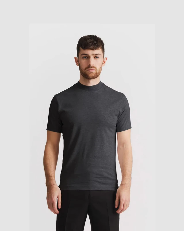 CHINEE-Dark-Gray-Crew-Neck-Mens-Casual-Short-Sleeve-Knitted-Polyester-Cotton-Quick-Dry-Breathable-Summer-Streetwear-T-Shirt