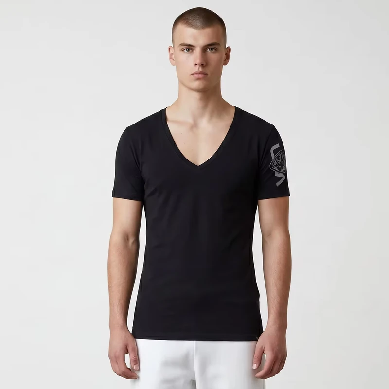 CHINEE-Deep-V-neck-T-shirt