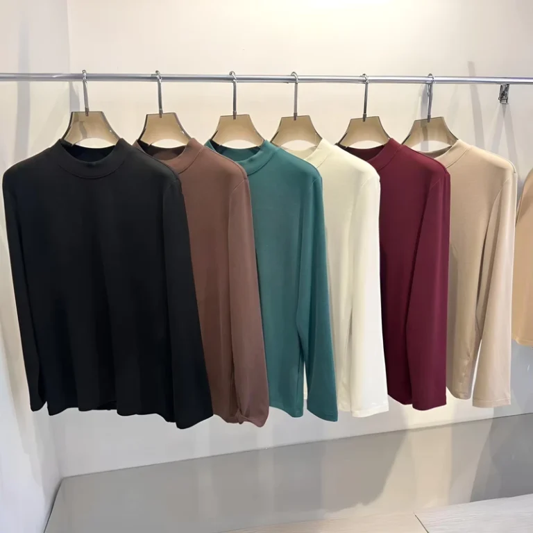CHINEE-Embroidered-Logo-Mens-Casual-Fashion-Turtleneck-O-Neck-Long-Sleeves-Anti-Wrinkle-Spring-Autumn-Plain-T-shirt