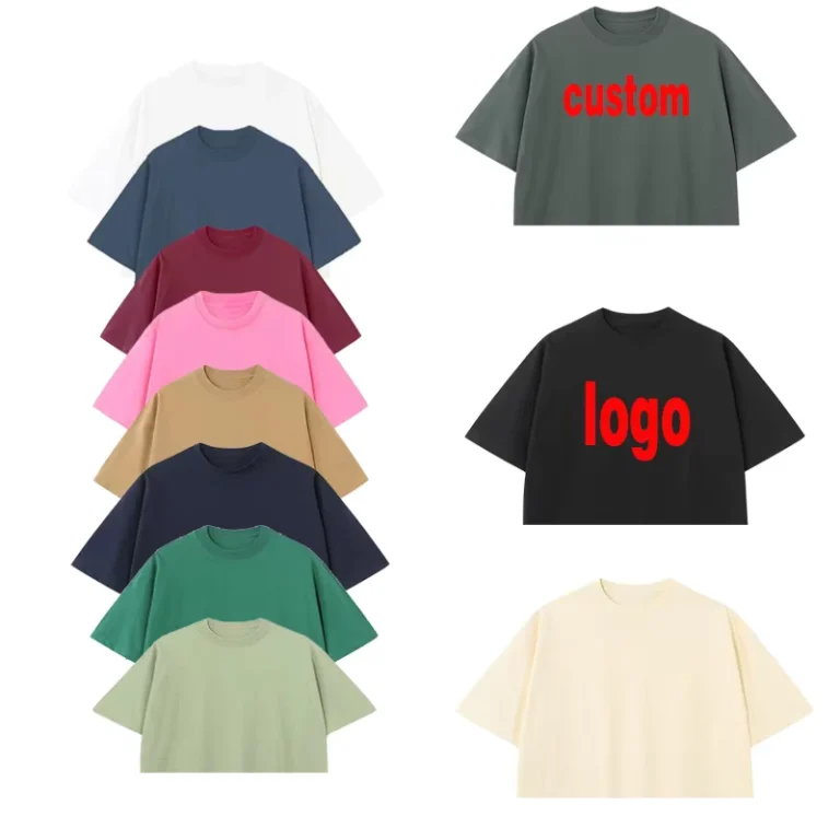 CHINEE-Embroidered-screen-printing-DTG-printed-T-shirts-230gsm-Vintage-Womens-Crop-Top-Best-Sale-Summer-High-Quality-Crop-Tops-Tee