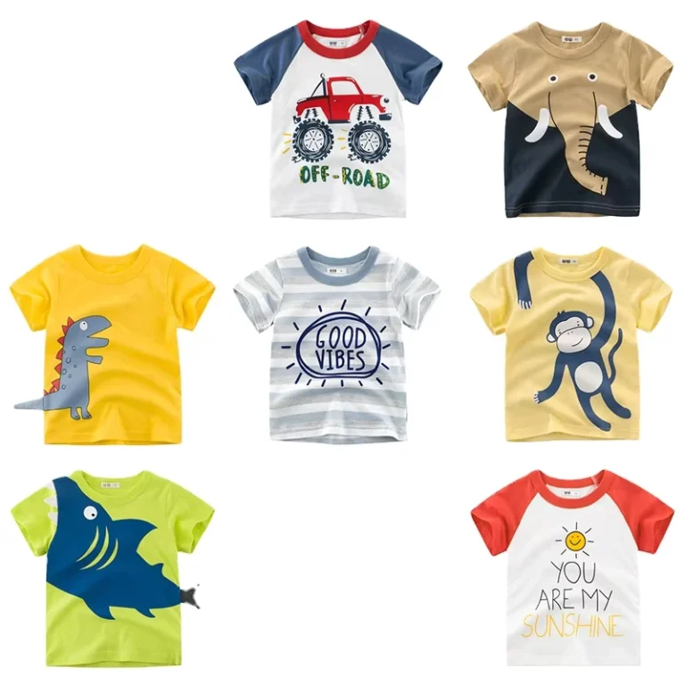 CHINEE-Exclusive-Boys-Solid-Jersey-Printed-Short-Sleeve-Casual-100Cotton-Quick-Dry-Compressed-OEM-Custom-Kids-T-Shirt-Export