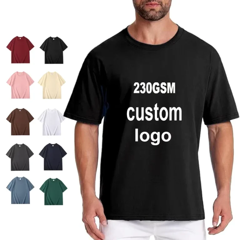 CHINEE-Factory-100-Cotton-O-Neck-Mens-T-shirts-230-GSM-High-Quality-Custom-Logo-Tshirt-Digital-Printing-Short-Work-T-Shirt