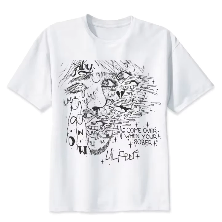 CHINEE-Factory-Apparel-T-Shirt-Music-Man-Summer-Graphic-Tees-Singer-Male-New-Coming-Tee-Shirt-White