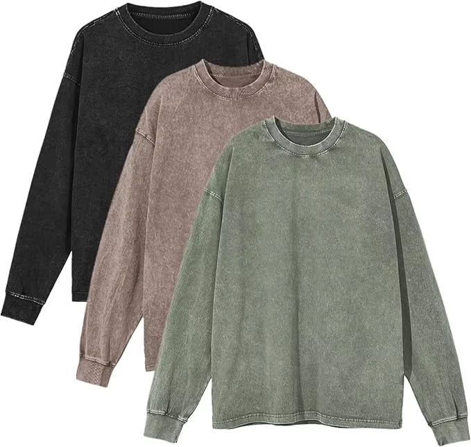 CHINEE-Factory-Custom-Stone-Washed-Long-Sleeve-T-Shirts-100-Cotton-Pigment-Dyed-Round-Neck-Long-Sleeve-T-Shirts