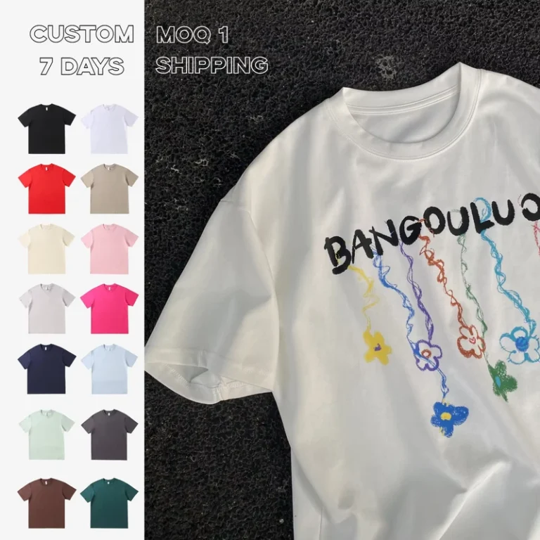 CHINEE-Fashion-High-Quality-230gsm-100-Cotton-Plain-T-Shirt-Custom-Digital-Printing-Womens-T-shirt-Casual-T-shirts-for-Women-Ladies