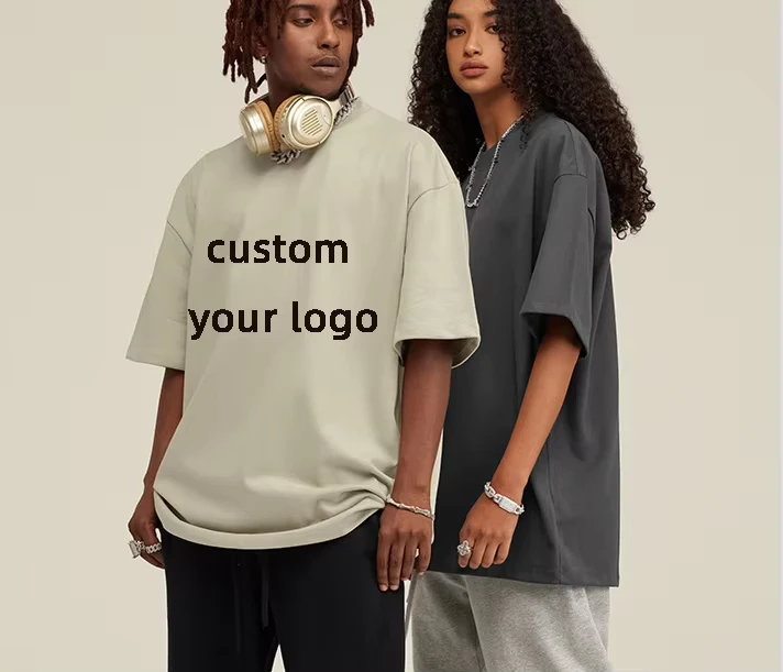 CHINEE-Fashionable-Loose-O-Neck-Short-Sleeve-425gsm-100-Cotton-Casual-Mens-T-Shirt-Heavyweight-Custom-Breathable-Digital-Print