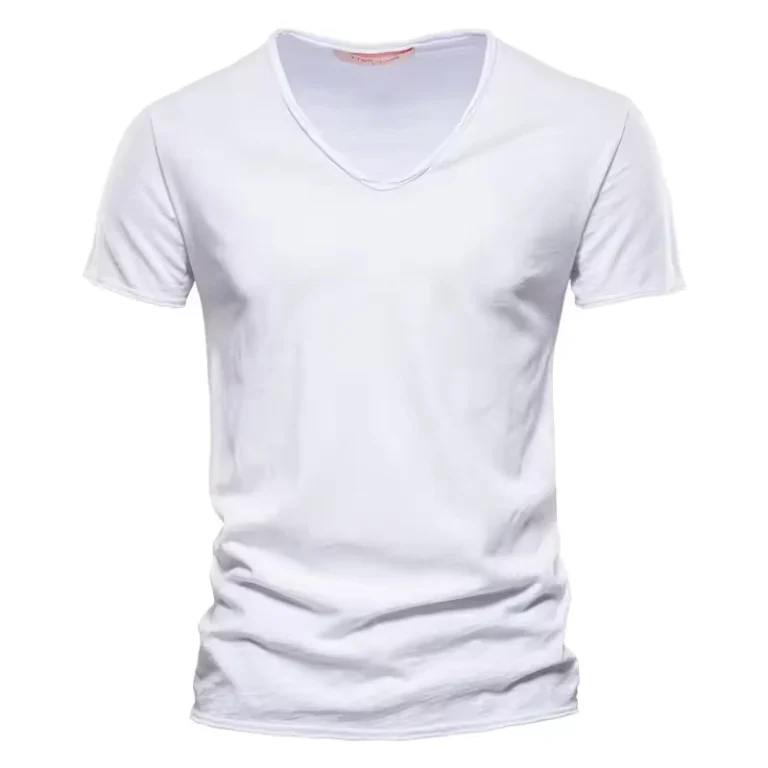 CHINEE-Fitness-Undershirt-Male-Tops-Tees-100-Combed-Cotton-Solid-Short-Sleeve-T-Shirt-Men-Cotton-V-Neck-T-Shirts