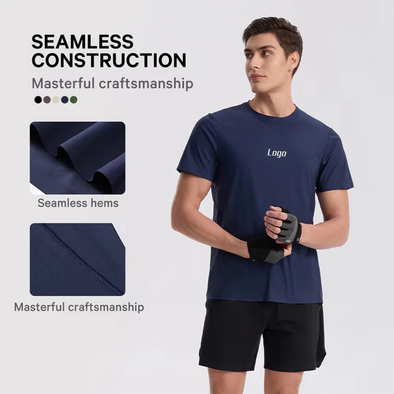 CHINEE-Fitness-Workout-Loose-Short-Sleeve-Crew-Neck-Tops-Quick-Dry-Seamless-Breathable-Jogging-Custom-Plain-Gym-Running-T-Shirt-for-Men