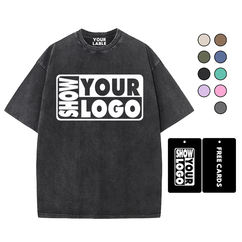 CHINEE-Free-Labels-Print-With-Your-Logo-New-Coming-230gsm-Washed-T-Shirts-for-Men-Women-Custom-Print-With-Your-Logo-or-Printings