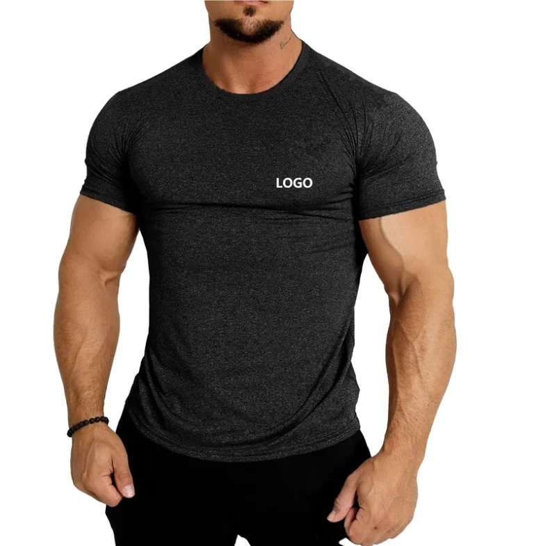 CHINEE-GYM-Shirts-US-Size-Custom-Logo-Quick-Drying-Short-Sleeve-Slim-Fit-Workout-Clothing-Men-Fitness-GYM-Muscle-T-Shirt
