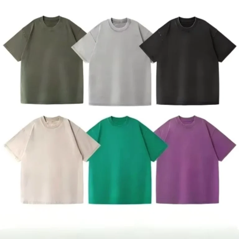 CHINEE-Heavy-Duty-Washed-Mens-T-shirt-High-quality-Stone-Washed-Customized-Print-Short-Sleeve-Breathable-Regular-Fit-T-shirt