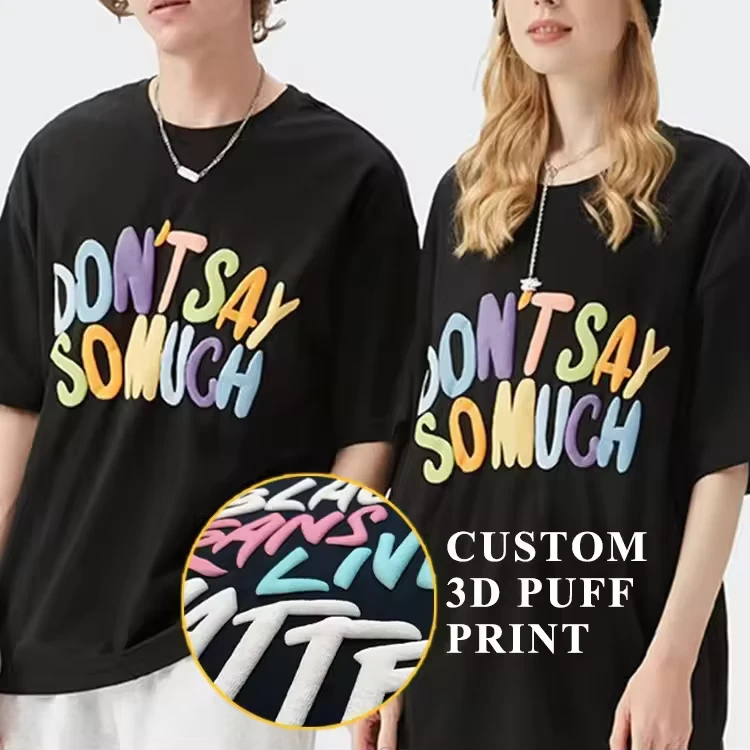 CHINEE-Heavyweight-Cotton-Graphic-Streetwear-Oversized-Unisex-Men-3D-Custom-Foam-Puff-Print-Tee-T-Shirt-Tshirt-T-Shirt