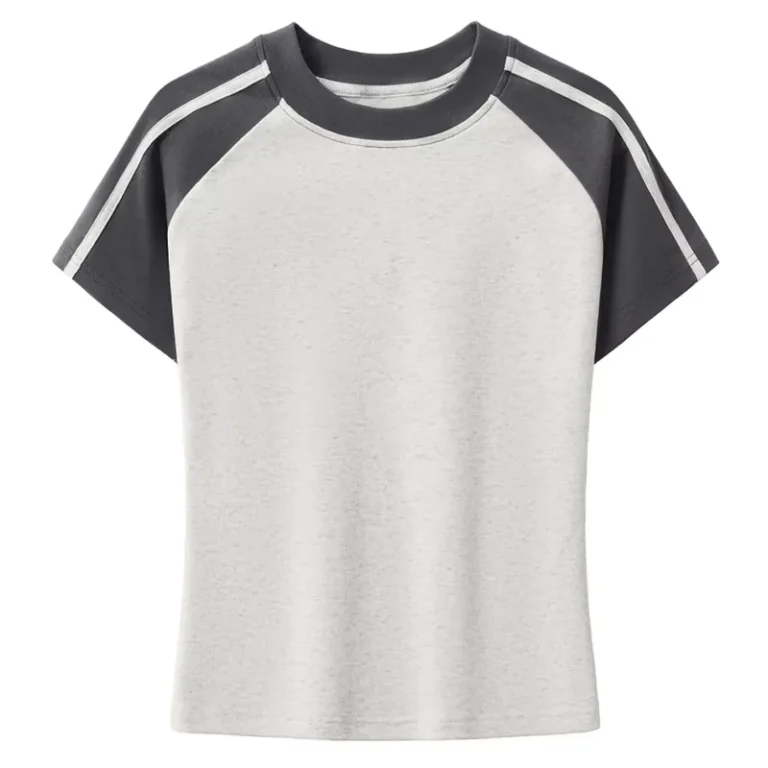CHINEE-Heavyweight-Cotton-T-Shirt-260grams-Crew-Neck-Short-Sleeve-Blank-Custom-Design-Contrast-Color-Top-Stitching-Vintage