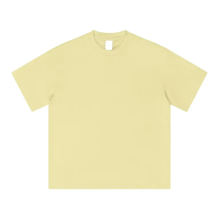 CHINEE-Heavyweight-Cotton-Thick-Collar-Oversized-T-shirt-305gsm-Drop-Shoulder-Plain-Blank-Mens-Mock-Neck-Boxy-Fit-Vintage