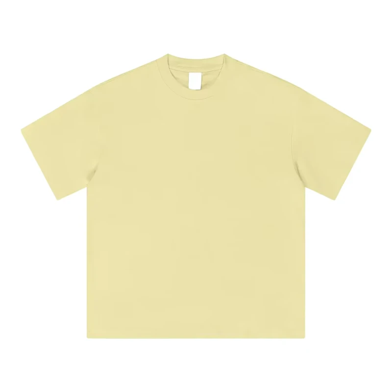 CHINEE-Heavyweight-Cotton-Thick-Collar-Oversized-T-shirt-305gsm-Drop-Shoulder-Plain-Blank-Mens-Mock-Neck-Boxy-Fit-Vintage