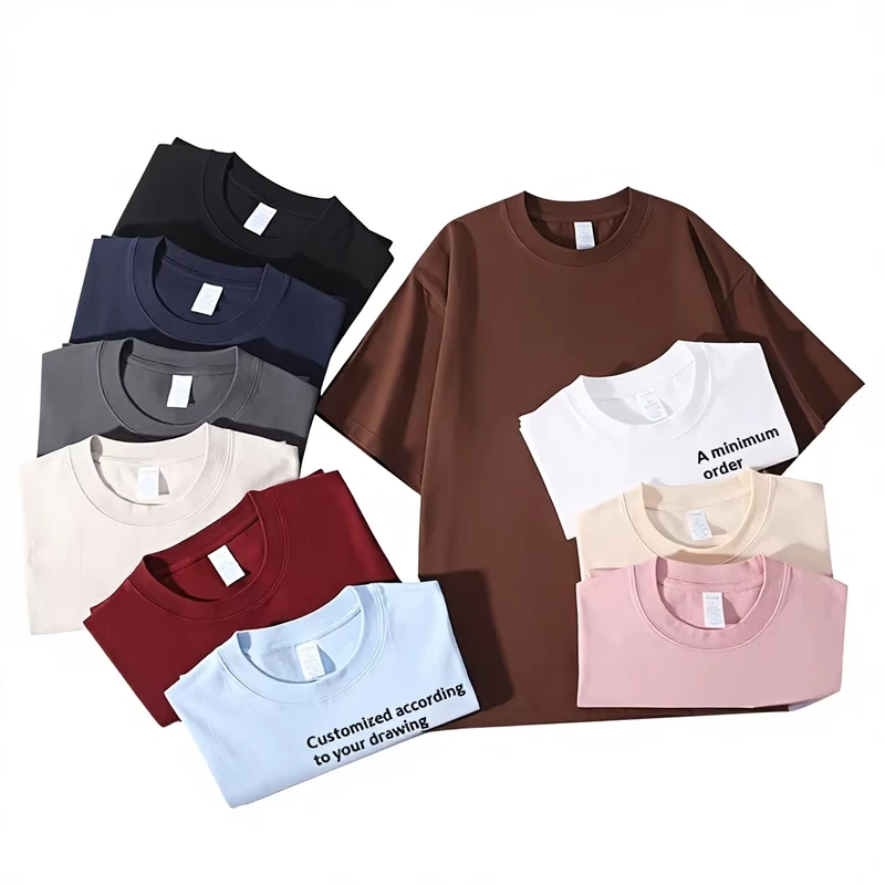 CHINEE-Heavyweight-Pure-Cotton-Short-Sleeved-Crew-Neck-Loose-Fit-Breathable-T-Shirt-Custom-Fashion-Advertising-Shirt-Class