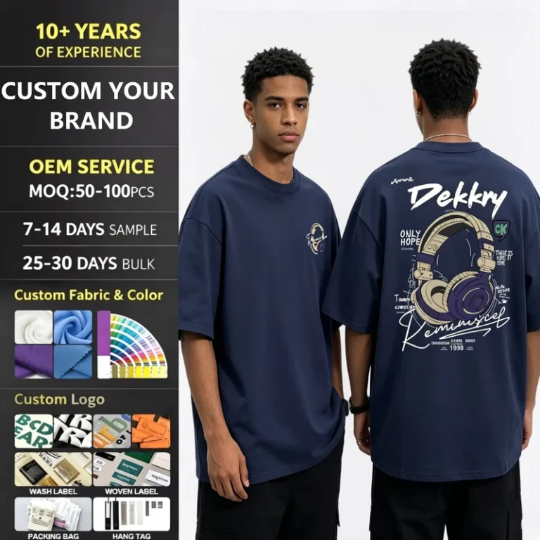 CHINEE-Heavyweight-T-shirt-Custom-Logo-Printed-Pattern-Streetwear-Drop-Shoulder-Mens-Cotton-Tee