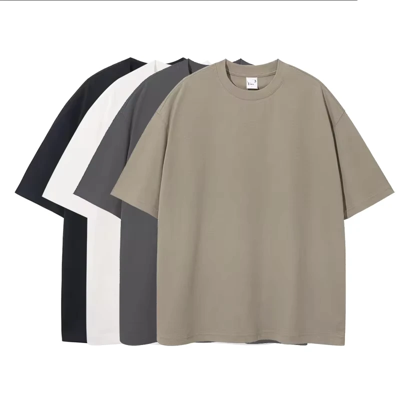 CHINEE-Heavyweight-Thick-100-Cotton-Summer-Couple-Short-Sleeve-Tee-Printing-Custom-Puff-Printed-Shirts-T-Shirt-Tshirt-Blank-Men-Casual