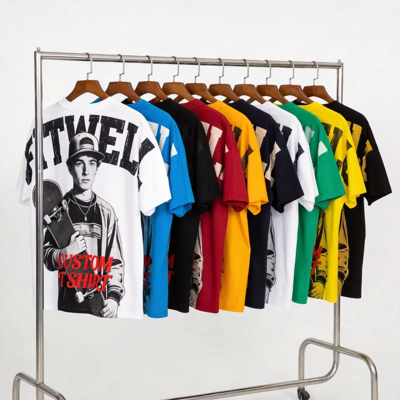 CHINEE-High-Quality-100-Cotton-Boxy-Fit-T-Shirt-300-Gsm-Streetwear-Oversized-Custom-Heavyweight-Graphic-Dtg-Print-Cropped-Men-T-Shirt