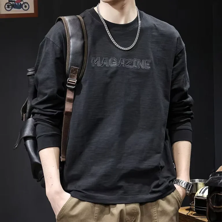 CHINEE-High-Quality-100-Cotton-Mens-T-Shirt-Loose-Fitting-Casual-Long-Sleeved-Shirt-Autumn-Round-Neck-Embroidered-T-Shirt