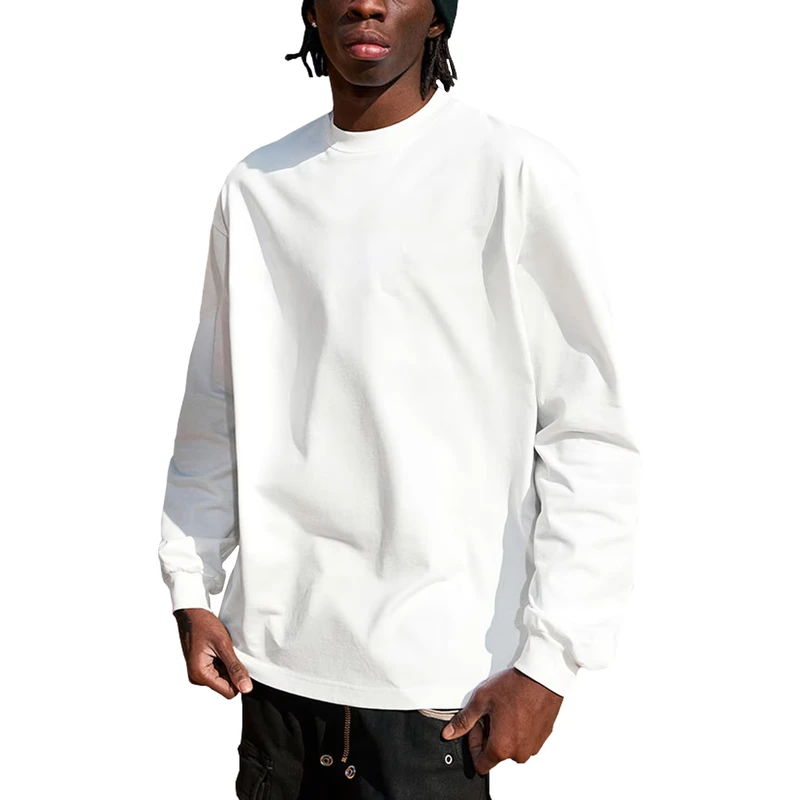 CHINEE-High-Quality-100-Cotton-Round-Neck-Custom-Logo-Long-Sleeve-T-shirt-250gsm-Screen-Printing-White-Long-Sleeve-Mens-T-shirts