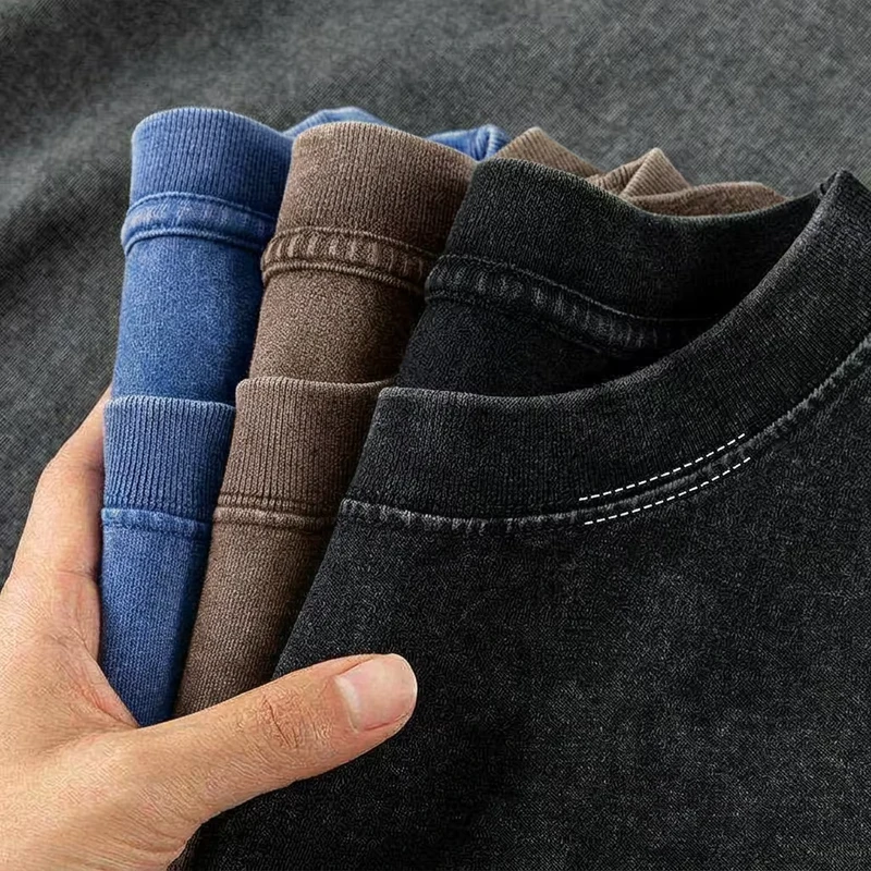 CHINEE-High-Quality-100-Cotton-Stone-Acid-Washed-T-Shirt-Oversized-T-Shirt-Men-Custom-Blank-Stone-Vintage-T-Shirt-Heavyweight-T-Shirt