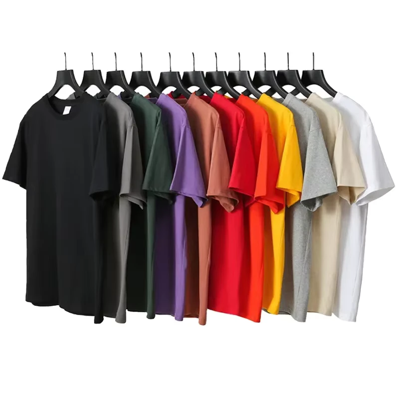 CHINEE-High-Quality-100-Cotton-Tshirts-For-Men-T-Shirts-Plain-Custom-DTG-Printing-Oversized-White-Blank-T-Shirt