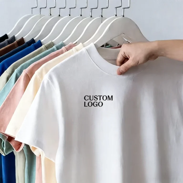 CHINEE-High-Quality-210GSM-Cotton-Heavyweight-Oversize-Men-T-Shirt-Blank-Custom-Logo-Silk-Screen-Printed-DTG-Printing-Eco-Friendly
