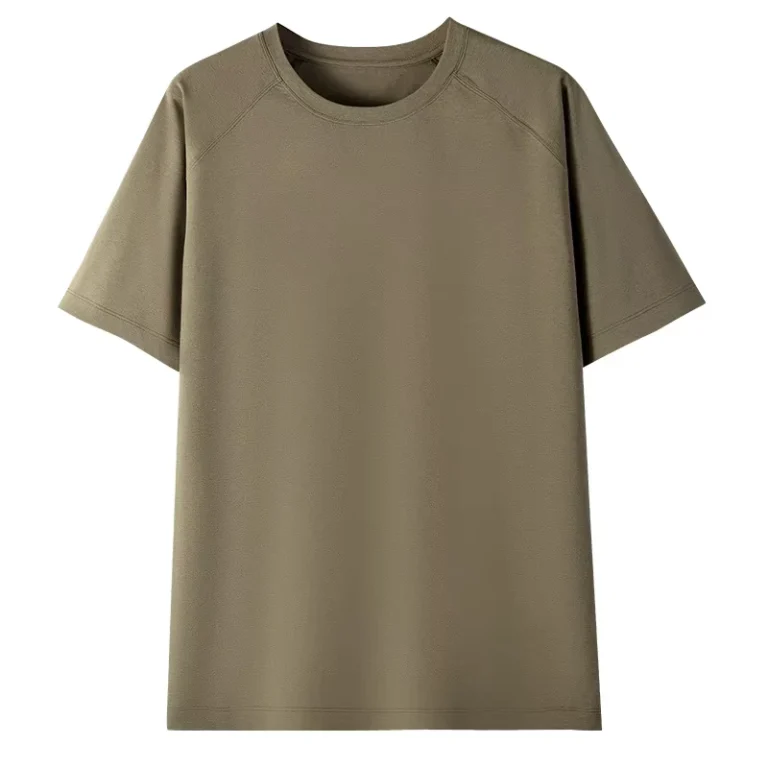 CHINEE-High-Quality-Crew-Neck-Short-Sleeve-Regular-Fit-T-Shirt-for-Men-100-Cotton-Jersey-Solid-Pattern-Casual-Breathable-Quick-Dry