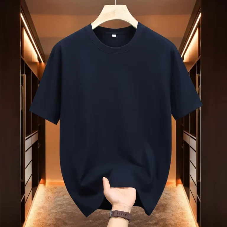 CHINEE-High-Quality-Custom-Manufactured-Mens-T-Shirt-Casual-Fashion-50-50-Polyester-Cotton-Blank-Design-Short-Popular