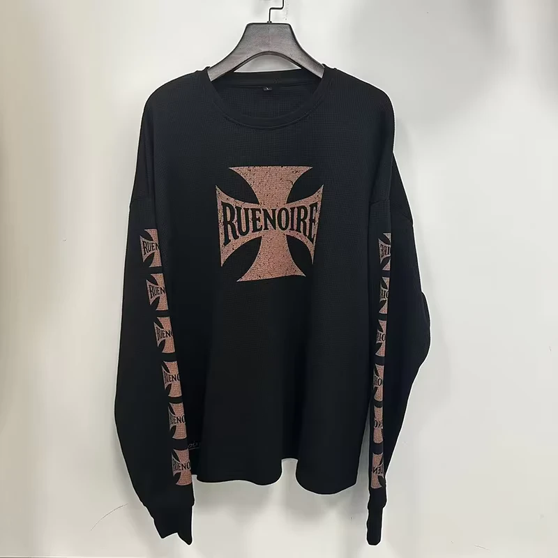 CHINEE-High-Quality-Digital-Printing-Sweatshirts-Thermals-for-Men-Casual-Long-Sleeve-T-shirt-Heavy-Custom-Waffle-Fabric
