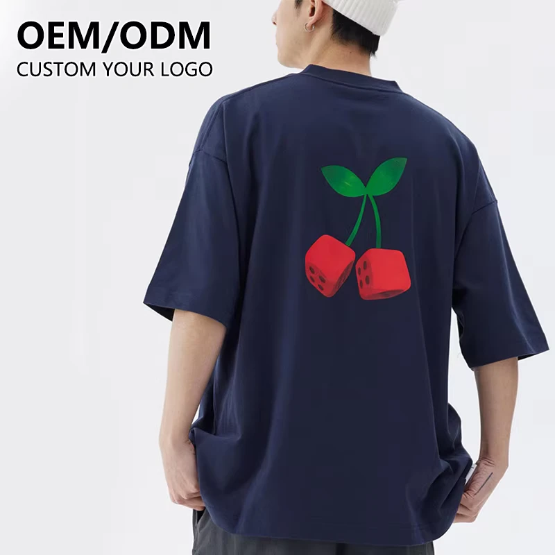 CHINEE-High-Quality-Hip-Hop-Men-Drop-Shoulder-T-shirt-Unisex-Blank-Custom-Logo-Loose-Fashion-Streetwear-Cotton-Plain-Oversized-T-Shirts