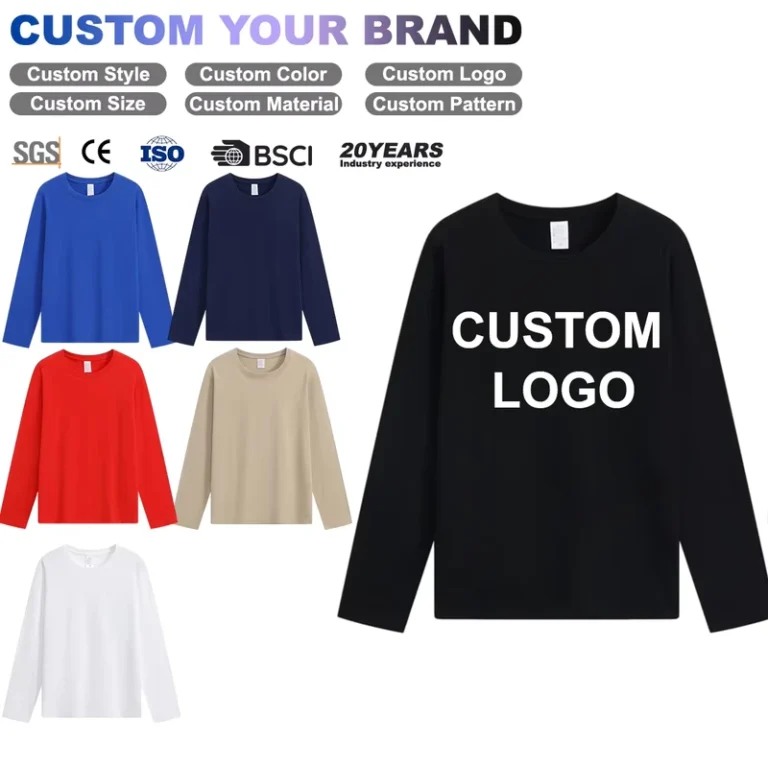 CHINEE-High-Quality-Soft-Breathable-Cotton-Polyester-Mens-Long-Sleeve-T-Shirts-for-Daily-Casual-Outdoor-Wear