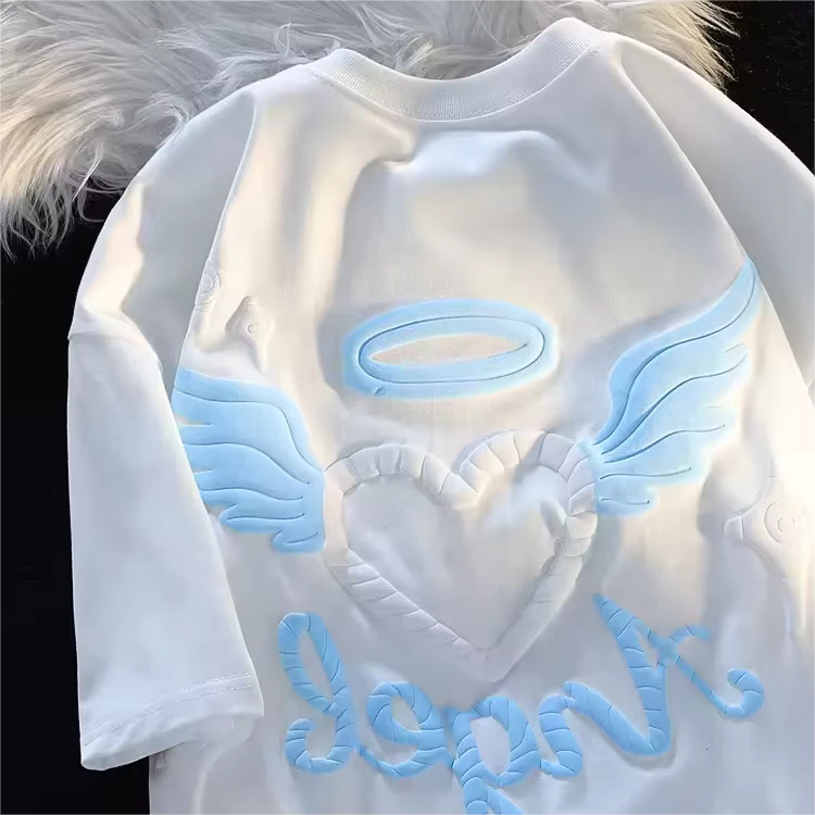 CHINEE-High-Quality-Streetwear-Heavyweight-Puff-Printing-T-shirts-Cropped-Unisex-Tee-Shirt-Custom-Cotton-Graphic-3d-Puff-Print-t-Shirt