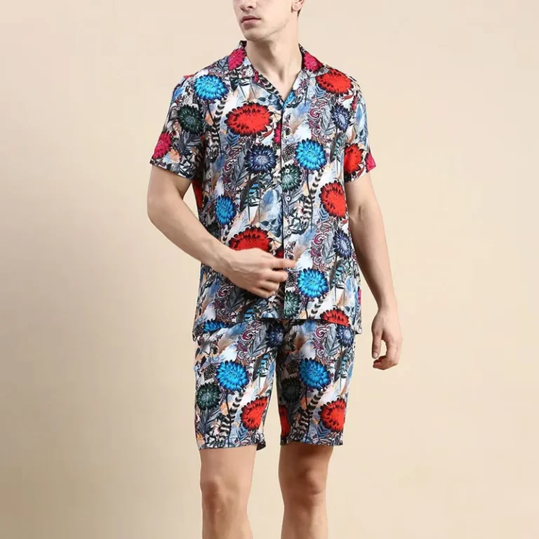 CHINEE-High-Quality-Summer-Mens-T-shirt-Shorts-Set-100-Cotton-Terry-Fabric-300g-Lightweight-Quick-Dry-Seamless-Custom-Logo-Printing