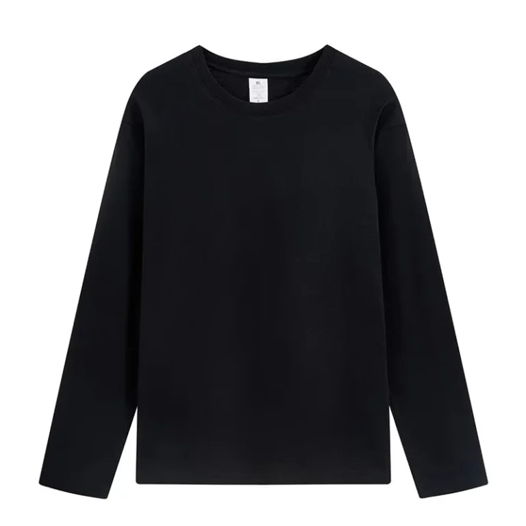 CHINEE-High-Quality-Unisex-Long-Sleeve-T-Shirt-Custom-Logo-Fashion-Loose-Fit-in-Large-Size-Black-with-Printed-Technics-for-Men