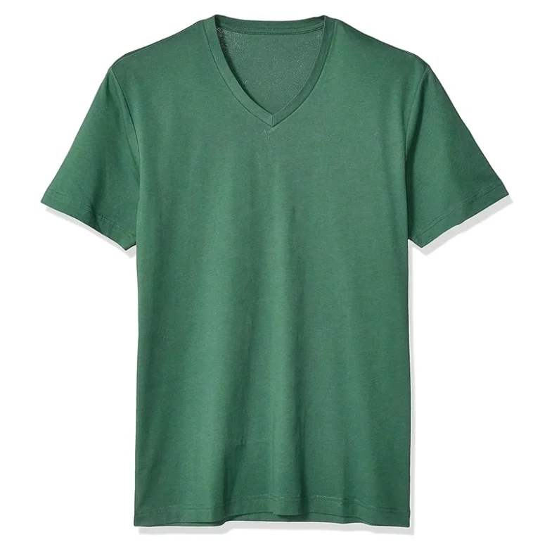 CHINEE-High-Quality-V-Neck-T-Shirt-for-Men-Plain-T-shirt-Slim-Fit-V-Neck-Tee-Shirt-Custom-Top-Breathable-Blank-T-Shirt