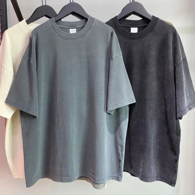 CHINEE-High-Quality-Vintage-Graphic-Oversized-Crew-Neck-T-Shirt-Mutil-Color-Custom-Logo-Blank-Knitted-T-Shirt