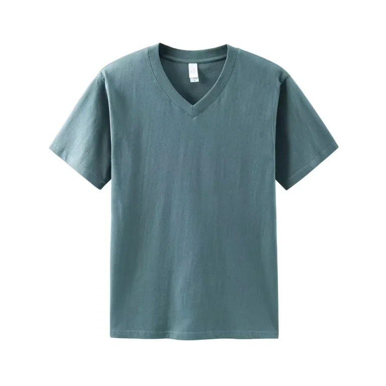 CHINEE-High-Quality-v-Neck-t-Shirts-Men-Printed-Custom-logo-White-Tshirts-Branded-Apparel-v-Neck-Tshirt