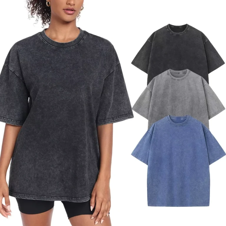 CHINEE-High-Version-Vlon-New-Style-Brand-Fashion-Vintage-Knitted-Unisex-Trendy-Loose-Solid-Color-Casual-Sports-T-shirt