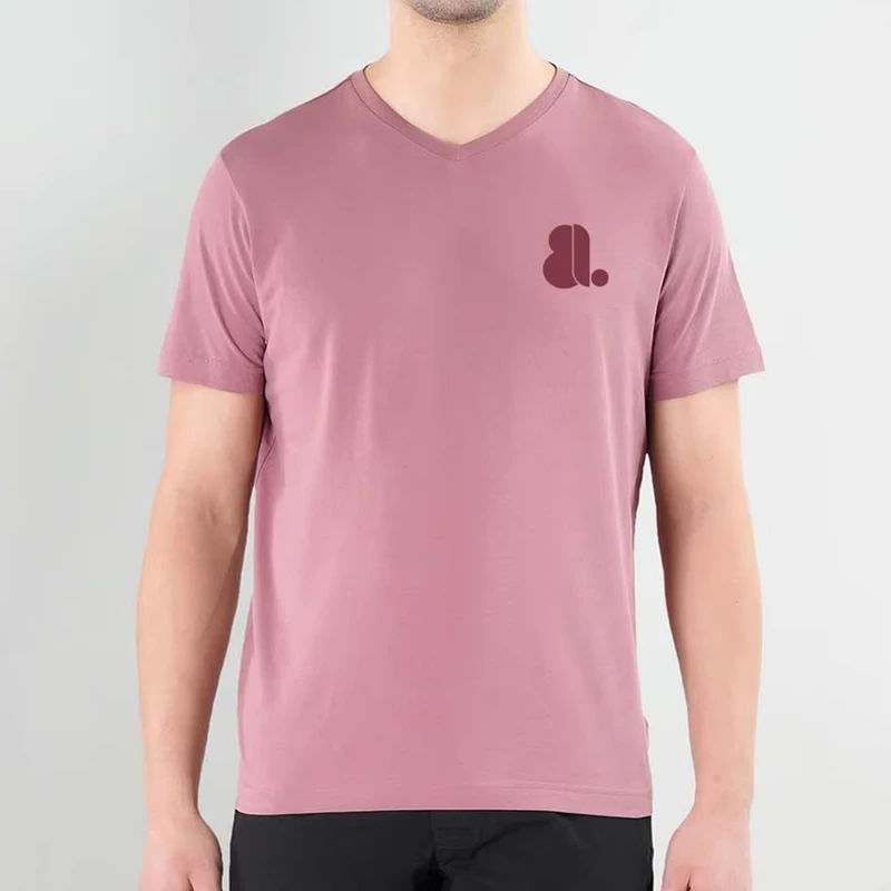 CHINEE-Hot-V-neck-T-Shirt-Solid-Color-Plain-Short-Sleeve-Men-V-Neck-T-Shirts-Short-Sleeve-100-Cotton-Blank