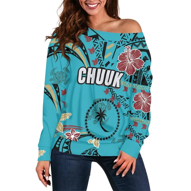 CHINEE-Kemeja-Shirts-for-Women-O-Neck-T-Shirt-Polynesian-Tribal-CHUUK-Print-Custom-Made-Long-Sleeve-T-Shirt-Plus-Size-Womens-Clothing