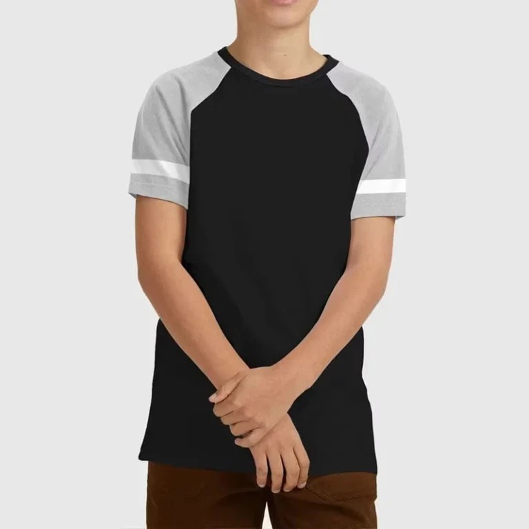 CHINEE-Kids-Fashion-Casual-T-Shirt-Solid-Color-Short-Sleeve-Pullover-O-Neck-Polyester-Knit-Fabric-Breathable-Quick-Dry-Regular-Fit-Boys