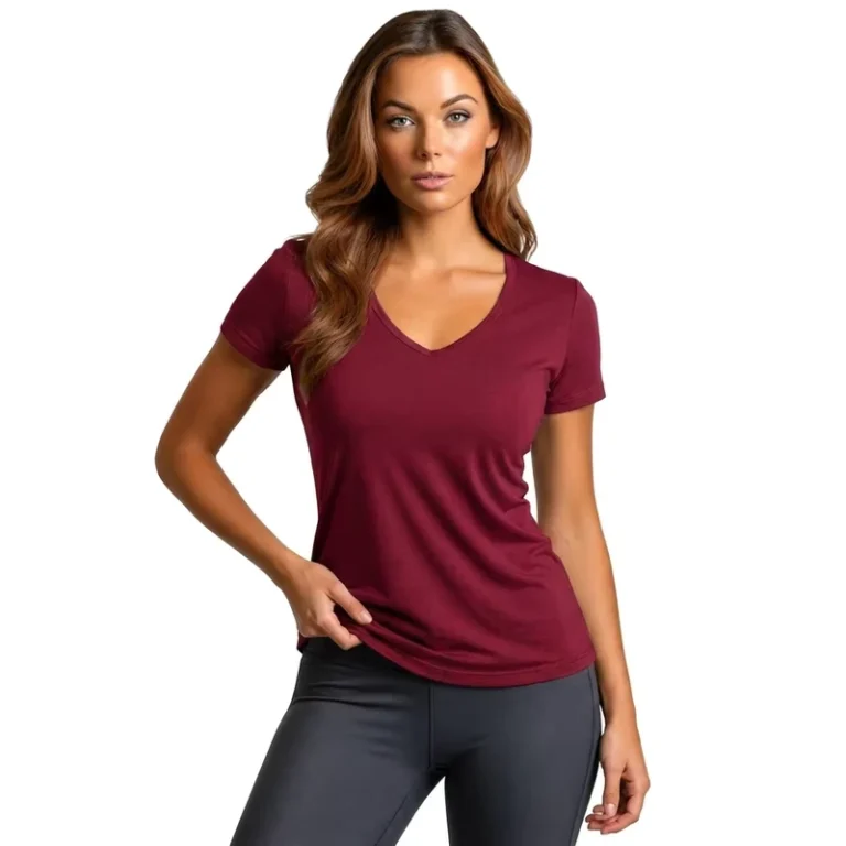 CHINEE-Ladies-V-Neck-T-Shirt-Comfortable-Breathable-Summer-Fashion-Loose-Fit-Everyday-Wear-Tee