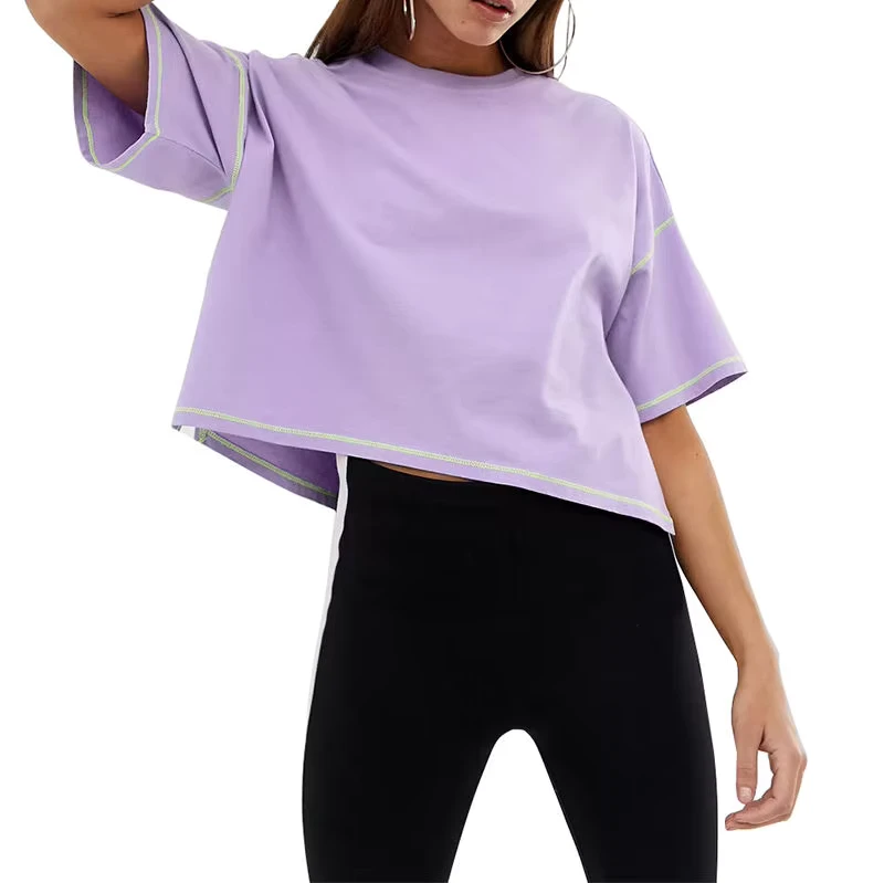 CHINEE-Latest-Style-Casual-Oversized-Plain-Women-T-Shirts-Summer-Wear-Short-Sleeves-Womens-T-shirts-with-Custom-logo-and-Size