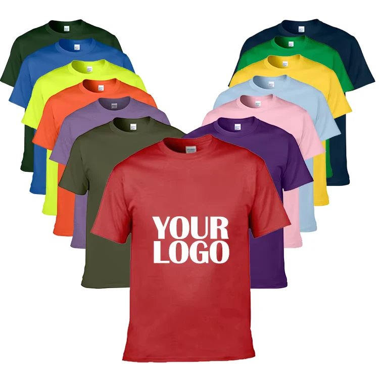 CHINEE-Lightweight-150GSM-Cotton-Screen-Printing-Unisex-Red-T-Shirts-With-Logo-Custom-Logo-Printed-T-Shirts