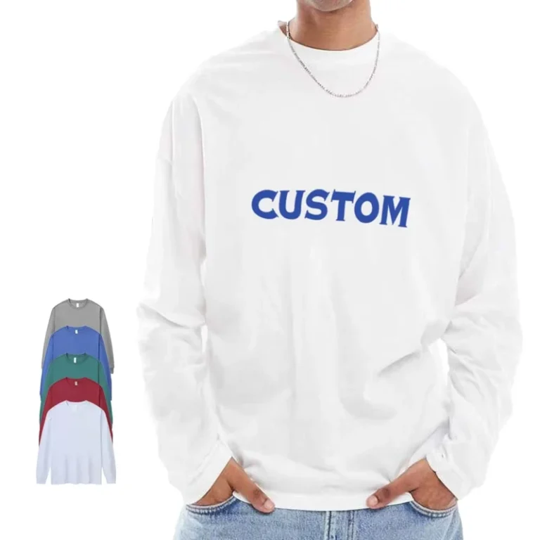 CHINEE-Long-Sleeve-T-Shirts-Streetwear-Blank-Crew-Neck-Oversized-T-shirt-Custom-Logo-Cotton-Long-Sleeve-T-shirt-Unisex