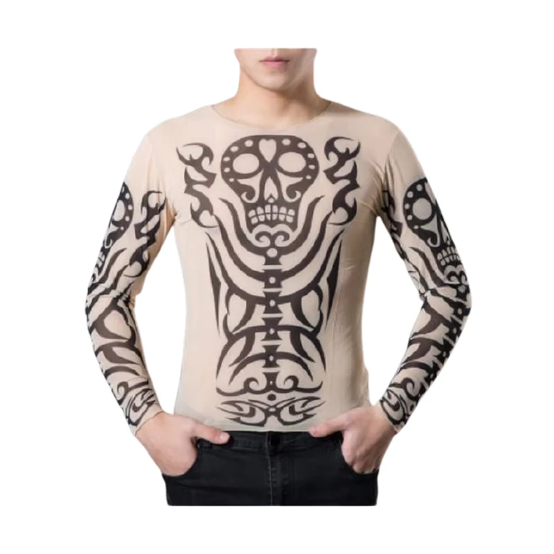 CHINEE-Long-Sleeve-Tattoo-T-shirt