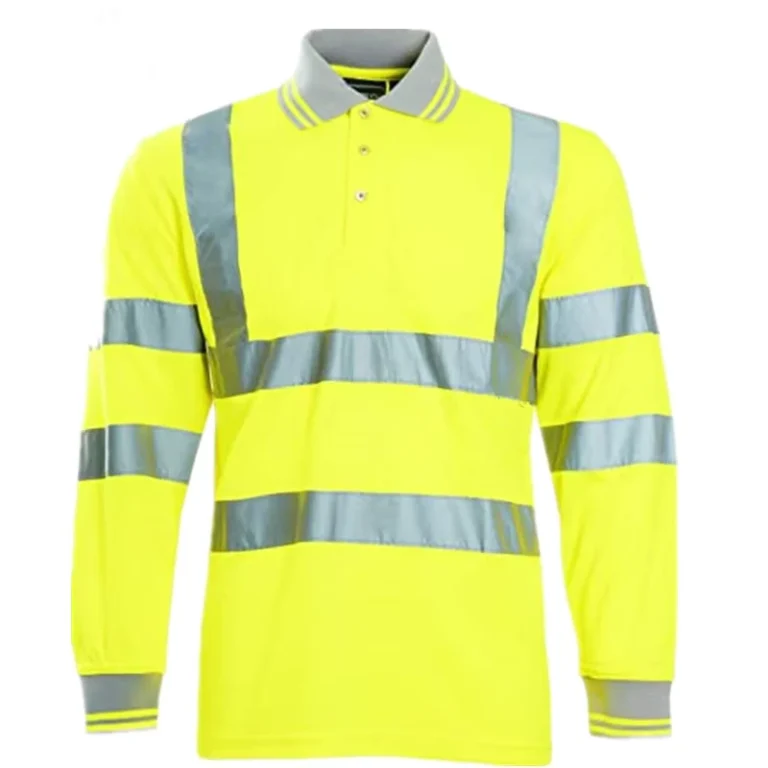 CHINEE-Long-Sleeve-Water-Proof-Polyester-T-shirt-Polo-ANSI-Class-3